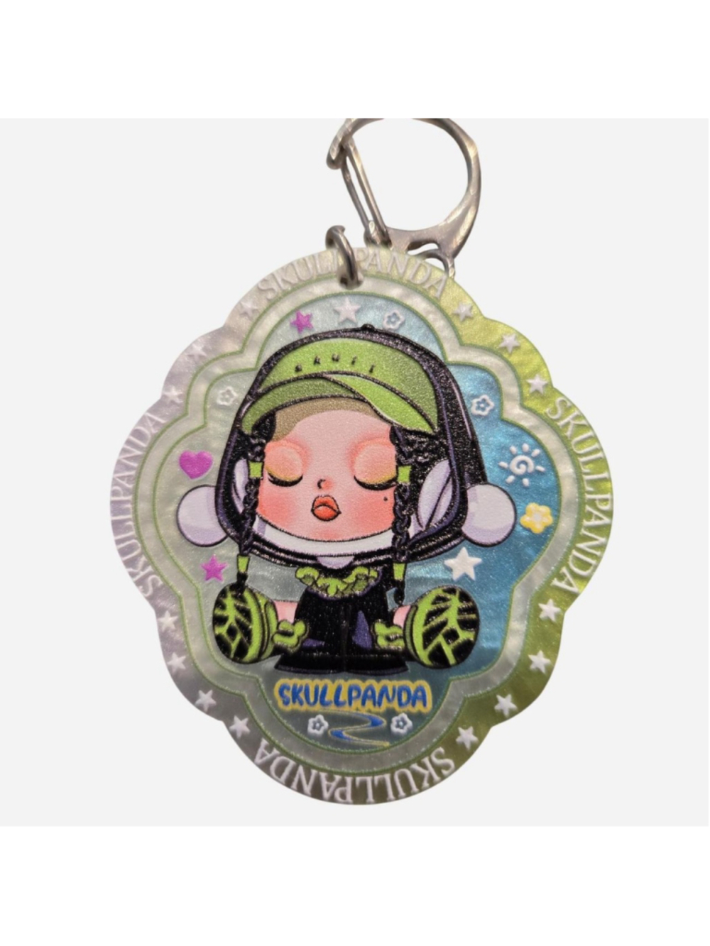 skullpanda acrylic keychain - double sided - etched design